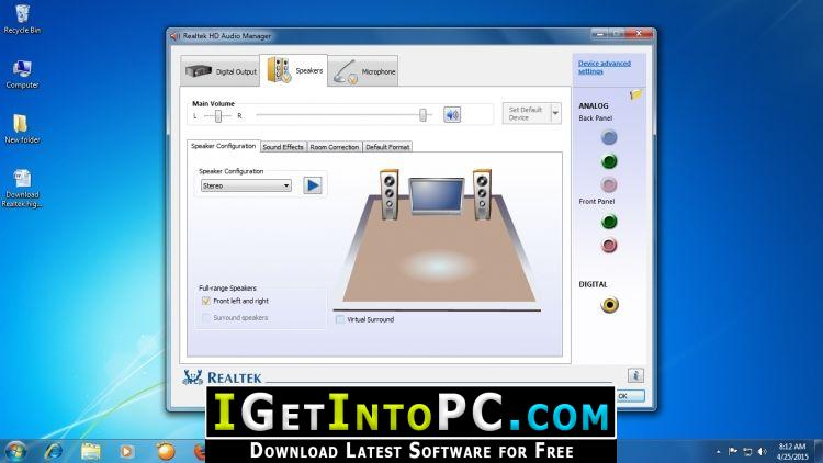 realtek high definition audio driver windows 10 64 bits