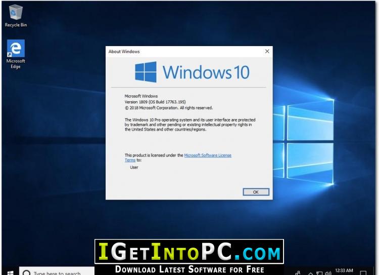 download windows 10 pro 1809 from azure
