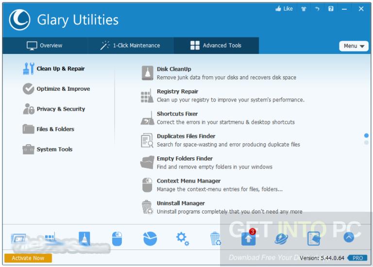 Glary Utilities Pro 5.207.0.236 download the new for windows
