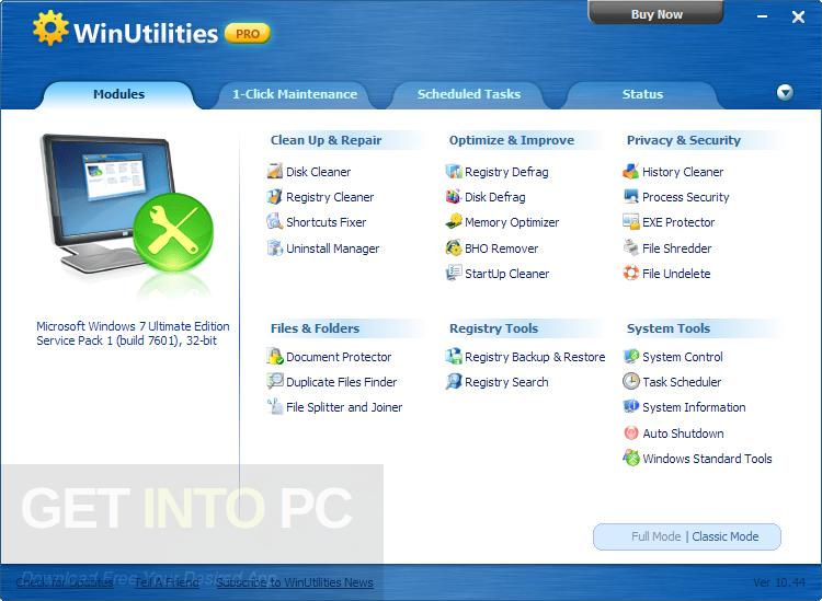 WinUtilities Professional 15.89 instal the new version for mac