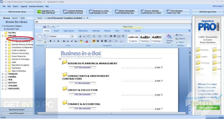 Business In A Box Templates Updated Free Download