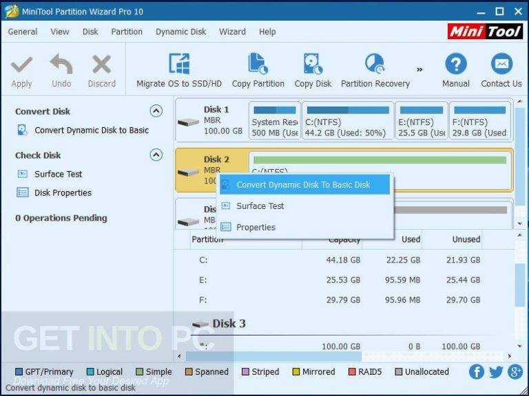 download mini tools partition wizard