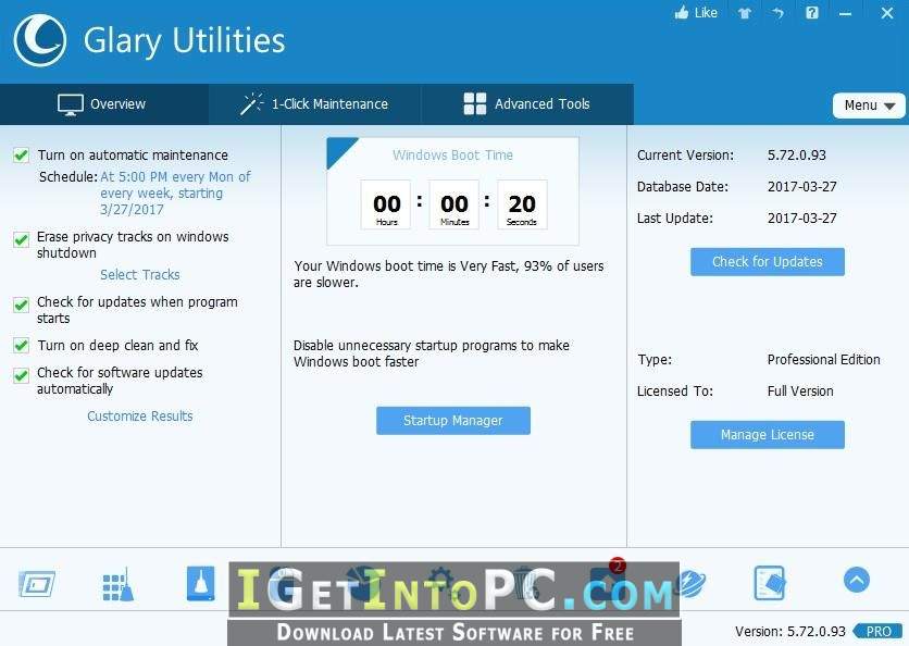 Glary Utilities Pro 6.2.0.5 instal the new version for iphone