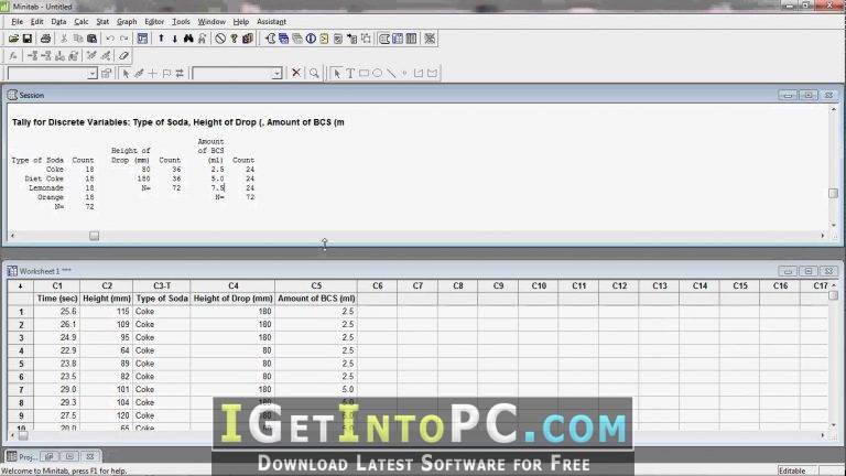 correlation coefficient minitab 18