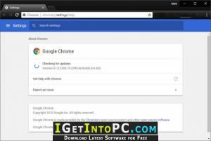 update google chrome browser for intel