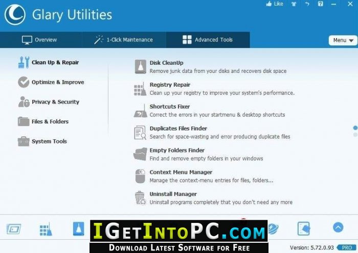 Glary Utilities Pro 5.211.0.240 download the last version for ipod