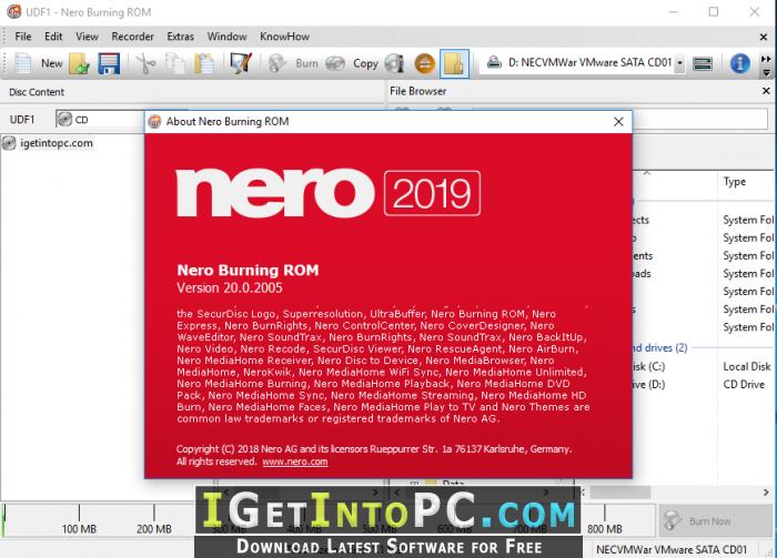 nero 2019 burning rom