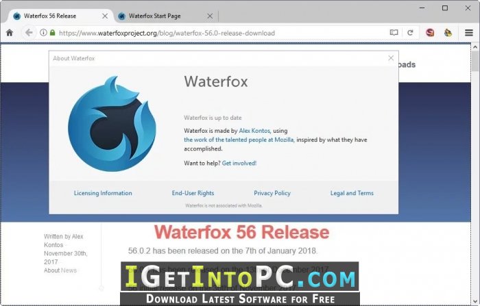 free Waterfox Current G5.1.10 for iphone instal