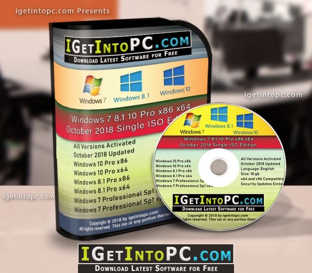Windows 7-8.1-10 Pro x86 x64 October 2018 Single ISO Free Download (1)