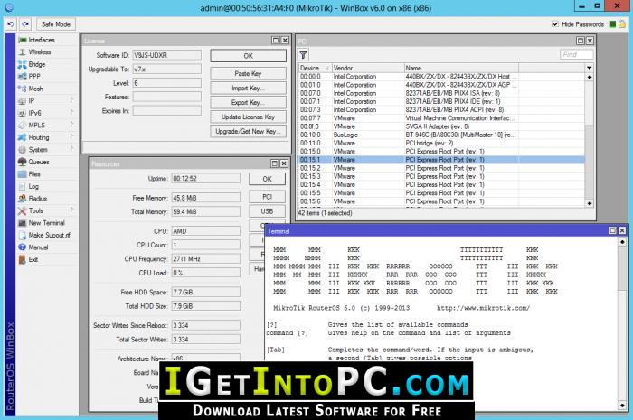 mikrotik routeros v3 level4 license