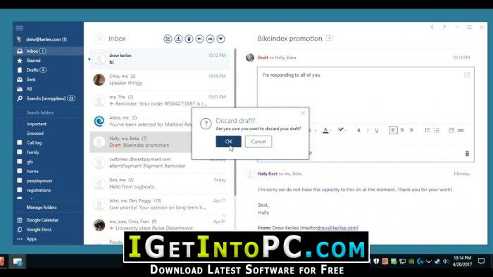 mailbird windows 10 notifications