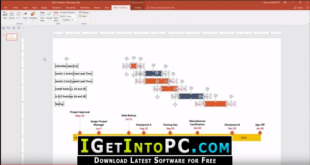 office timeline free vs plus