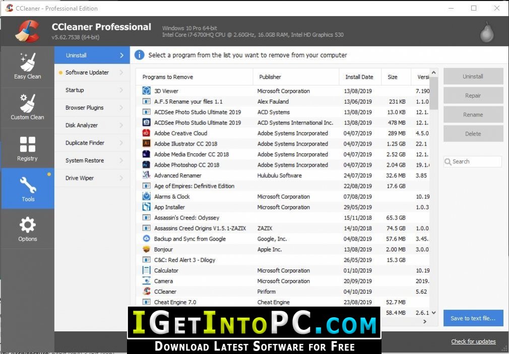 download ccleaner professional 5.58