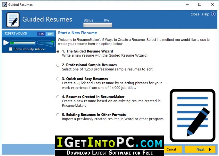 ResumeMaker Professional Deluxe 20.2.1.5025 download the new for windows