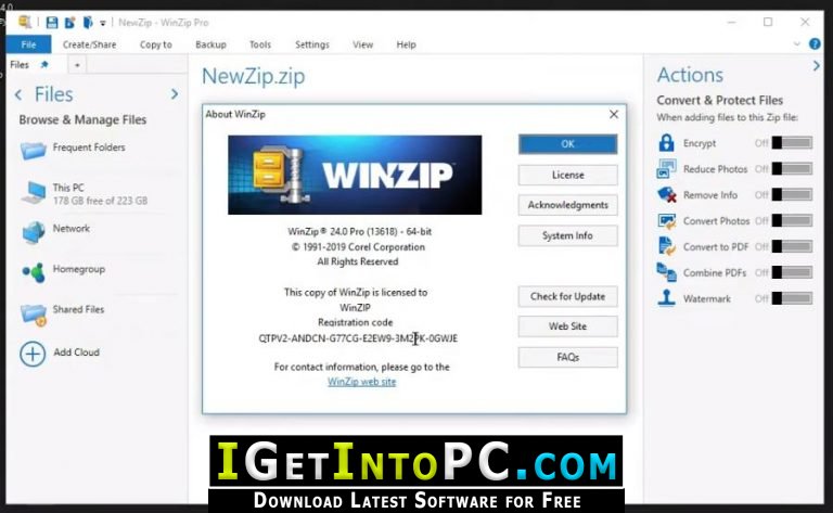 WinZip Pro 28.0.15640 instaling