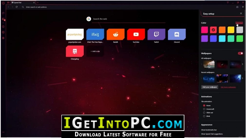 Opera GX Gaming Browser 64 Offline Installer Free Download