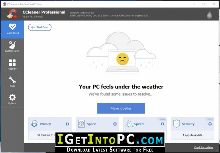 CCleaner Professional 6.13.10517 downloading CCleaner Professional 6.13.10517 downloading