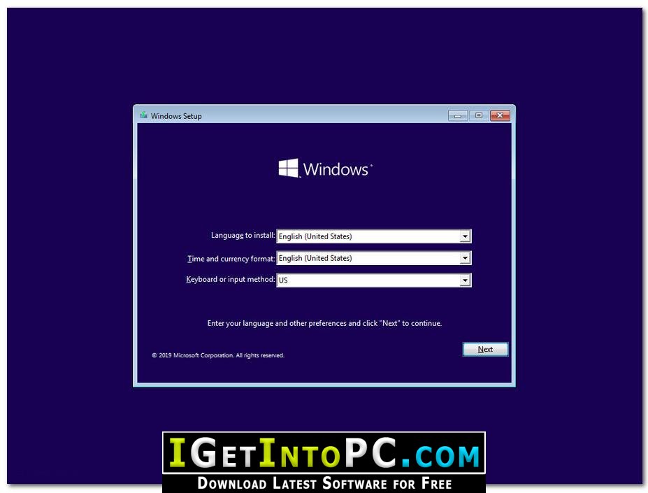 windows 10 pro 1909 free download