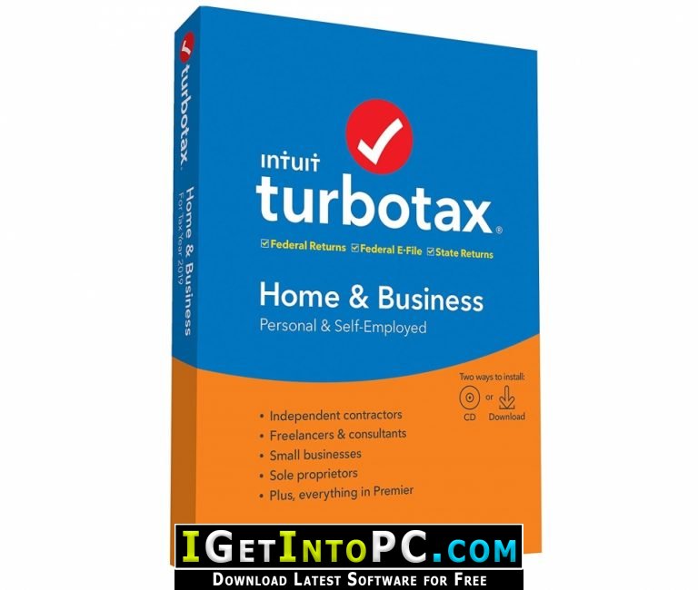 turbotax home and business 2020 disc