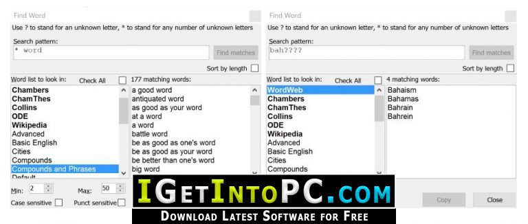 WordWeb Pro 10.34 instaling