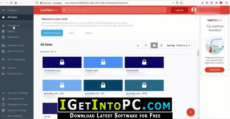 LastPass Password Manager 4.118 download the last version for windows
