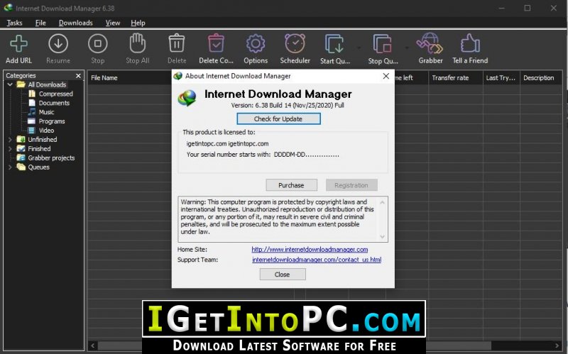 Internet Download Manager 6.38 Build 14 IDM Free Download ...