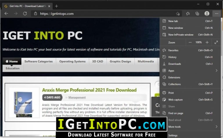 Get into PC Microsoft Edge Browser 88 Offline Installer Download - Get into PC