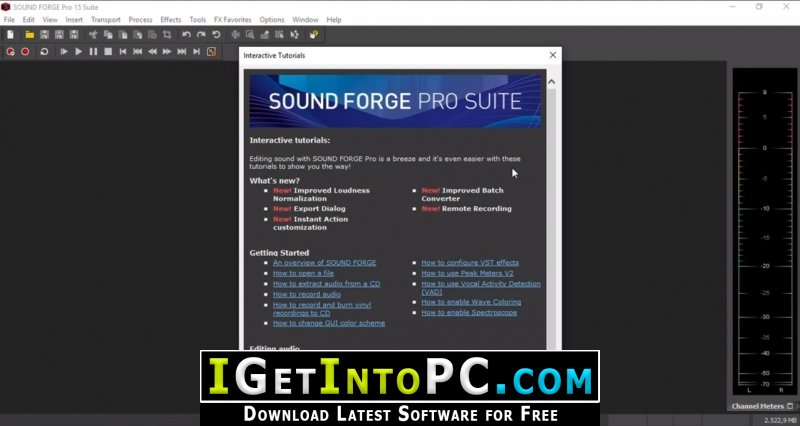 download MAGIX SOUND FORGE Pro Suite 17.0.2.109 free