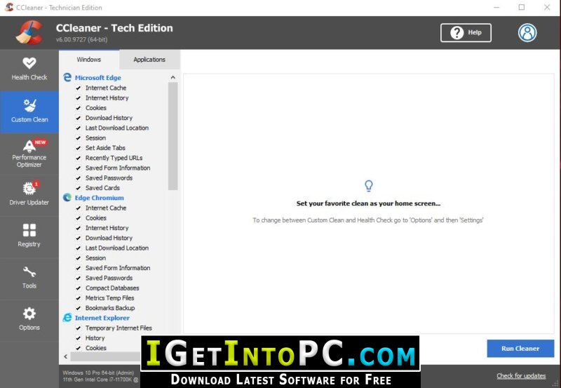 CCleaner Professional 6.16.10662 download the new version for mac