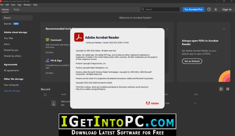 acrobat reader latest version 2022 free download