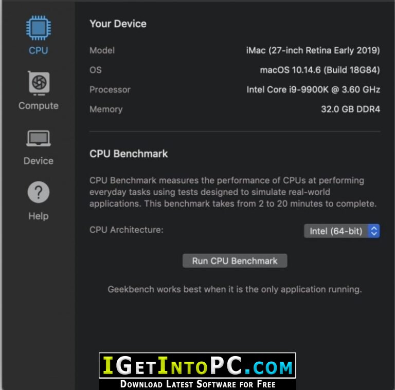 free instal Geekbench Pro 6.1.0